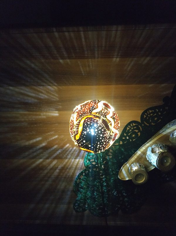 ışıklı dekoratif led gece su kabağı lamba