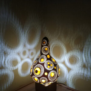 otantik dekoratif ışıklı hediyelik su kabağı lamba