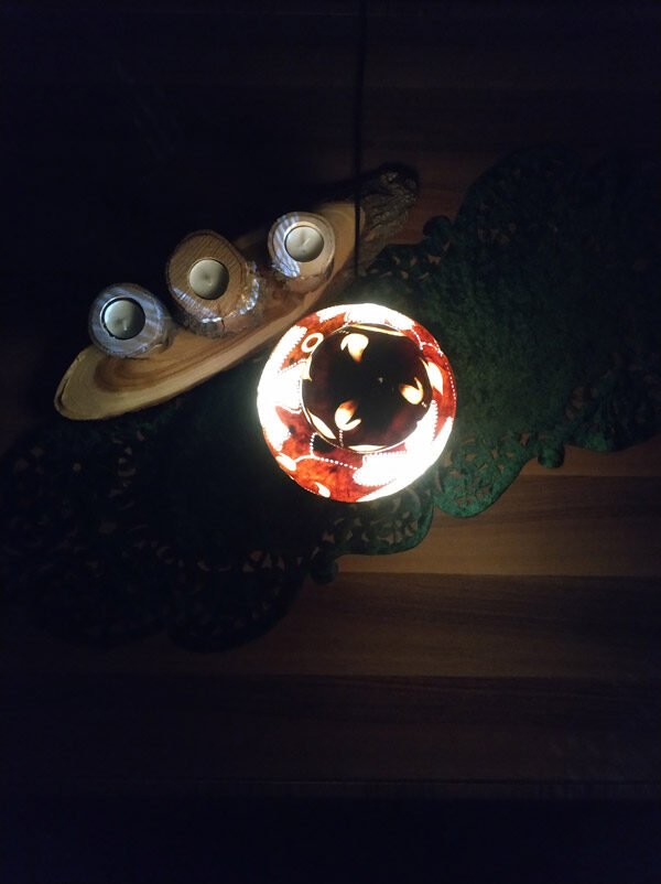 otantik dekoratif ışıklı aydınlatma su kabağı lamba