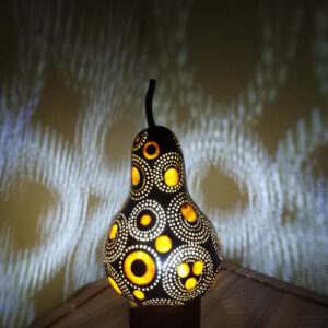 otantik dekoratif led ışıklı su kabağı lamba