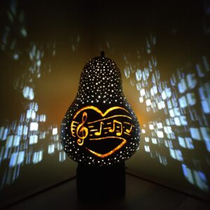 aşk nota müzik lamba