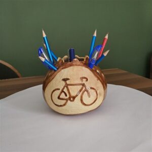 bisiklet desenli kalemlik